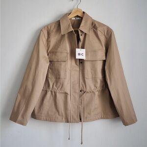 Claire waight keller military casual Uniqlo cotton blend jacket beige